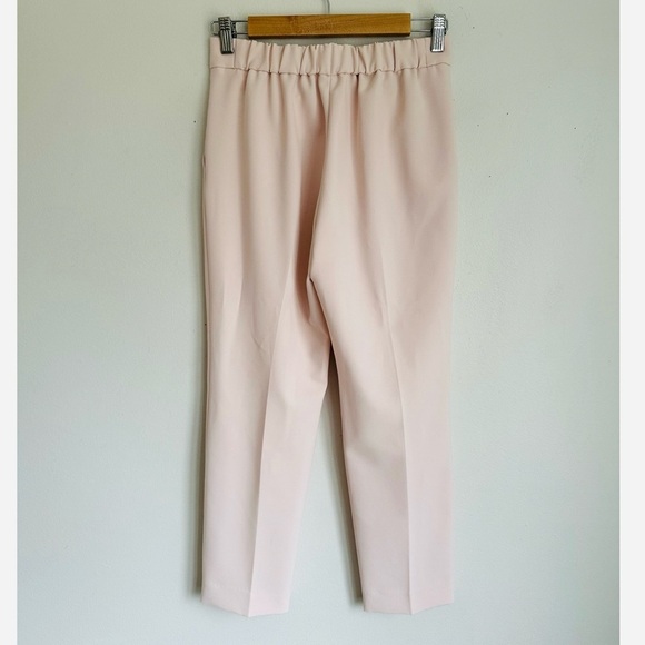 Babaton Aritzia Cohen Pleated Front Cropped Trouser Pants in Blush Pink - Picture 7 of 9